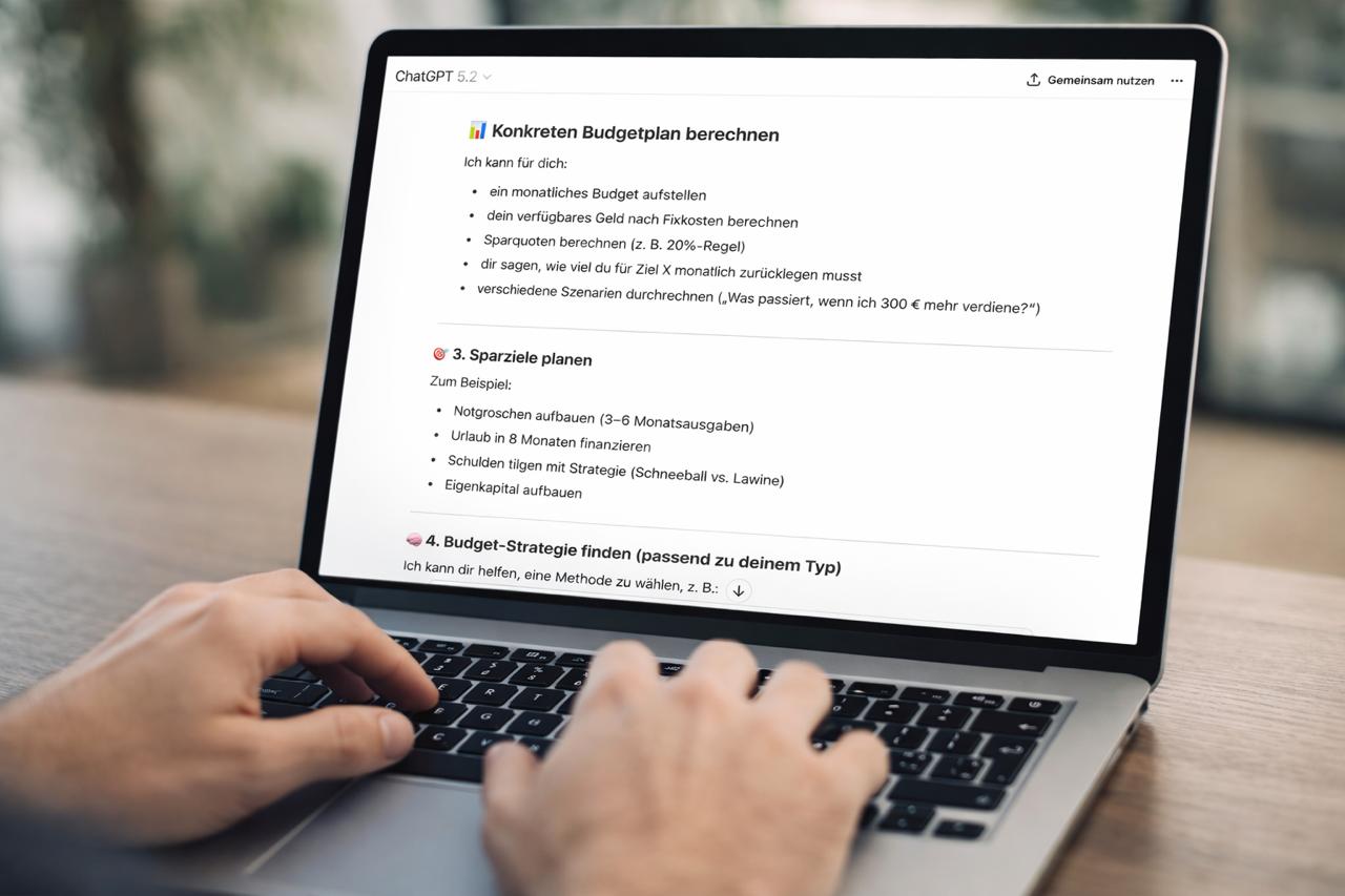 ChatGPT hilft bei der Budgetplanung
