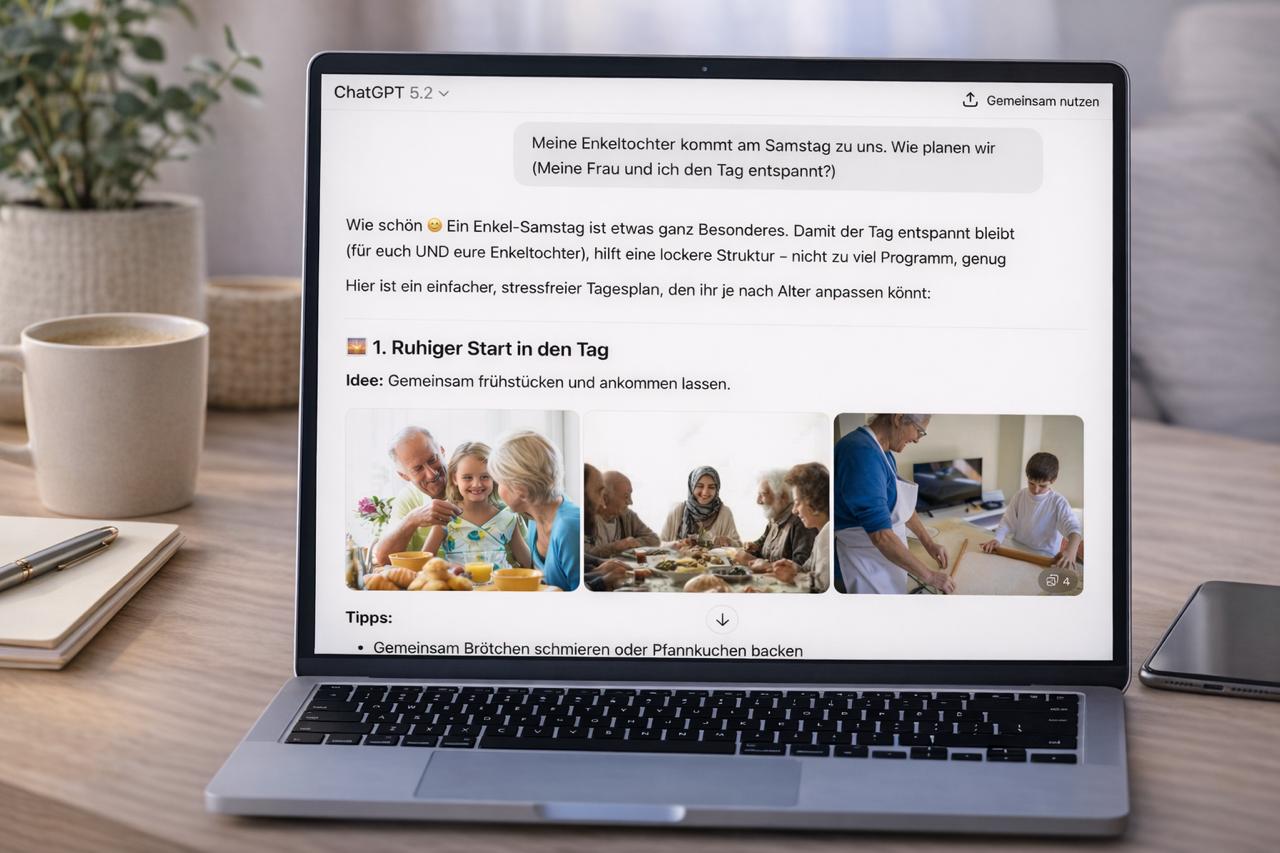 Tagesplanung für Besuch der Enkeltochter