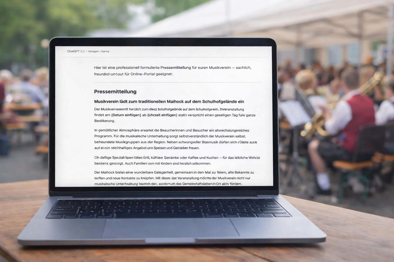 ChatGPT erstellt eine Pressemitteilung